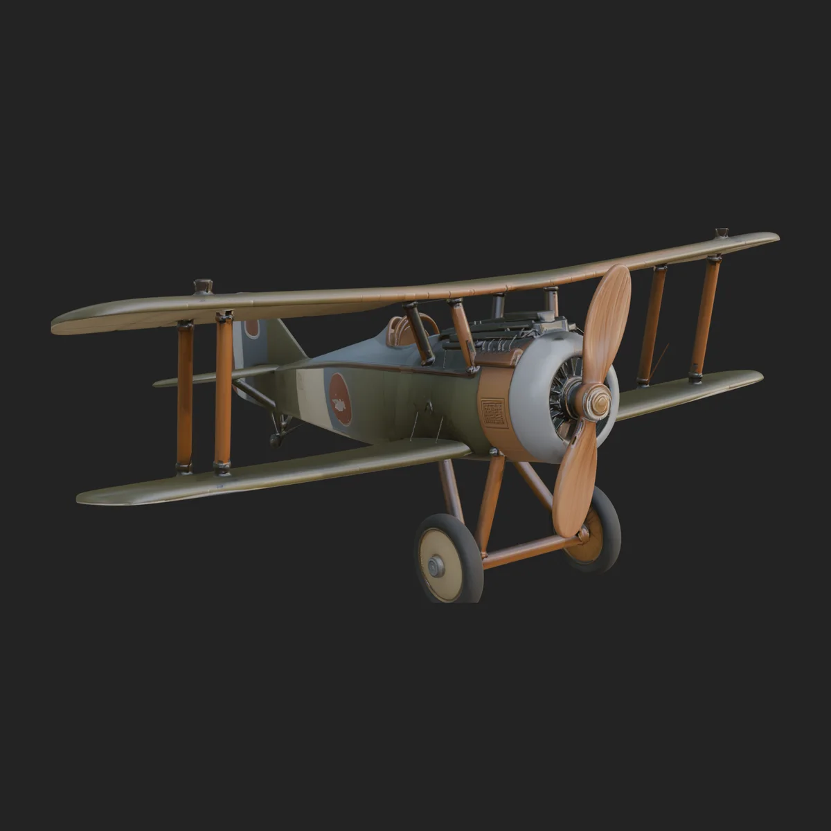 Vintage Biplane Model Design 31