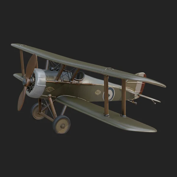 Vintage Biplane Model Design 32