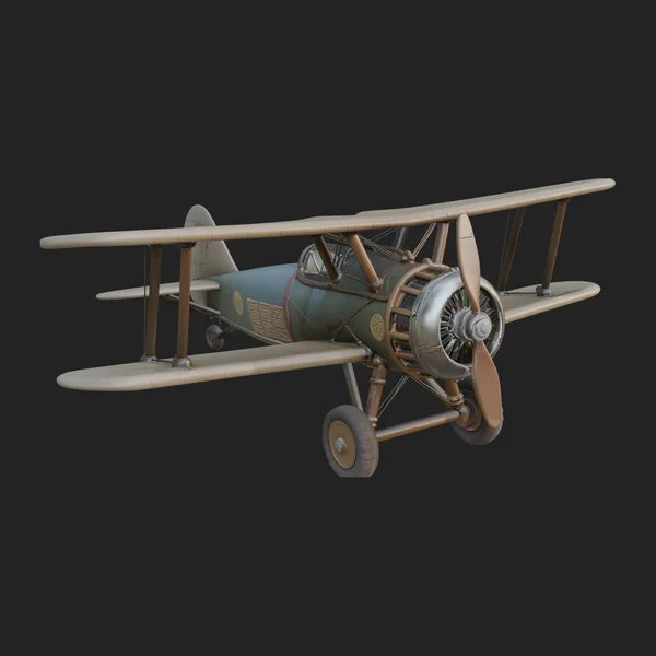 Vintage Biplane Model Design 34