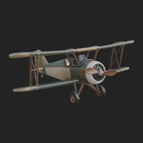 Vintage Biplane Model Design 35