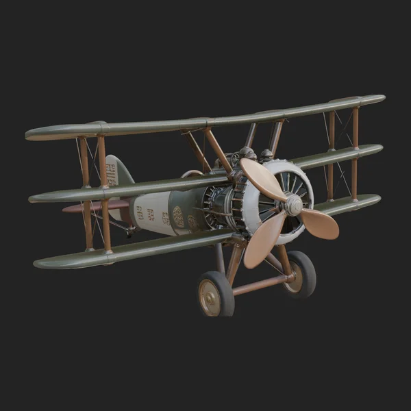 Vintage Biplane Model Design 36