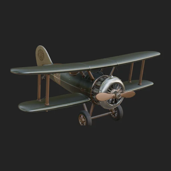 Vintage Biplane Model Design 37