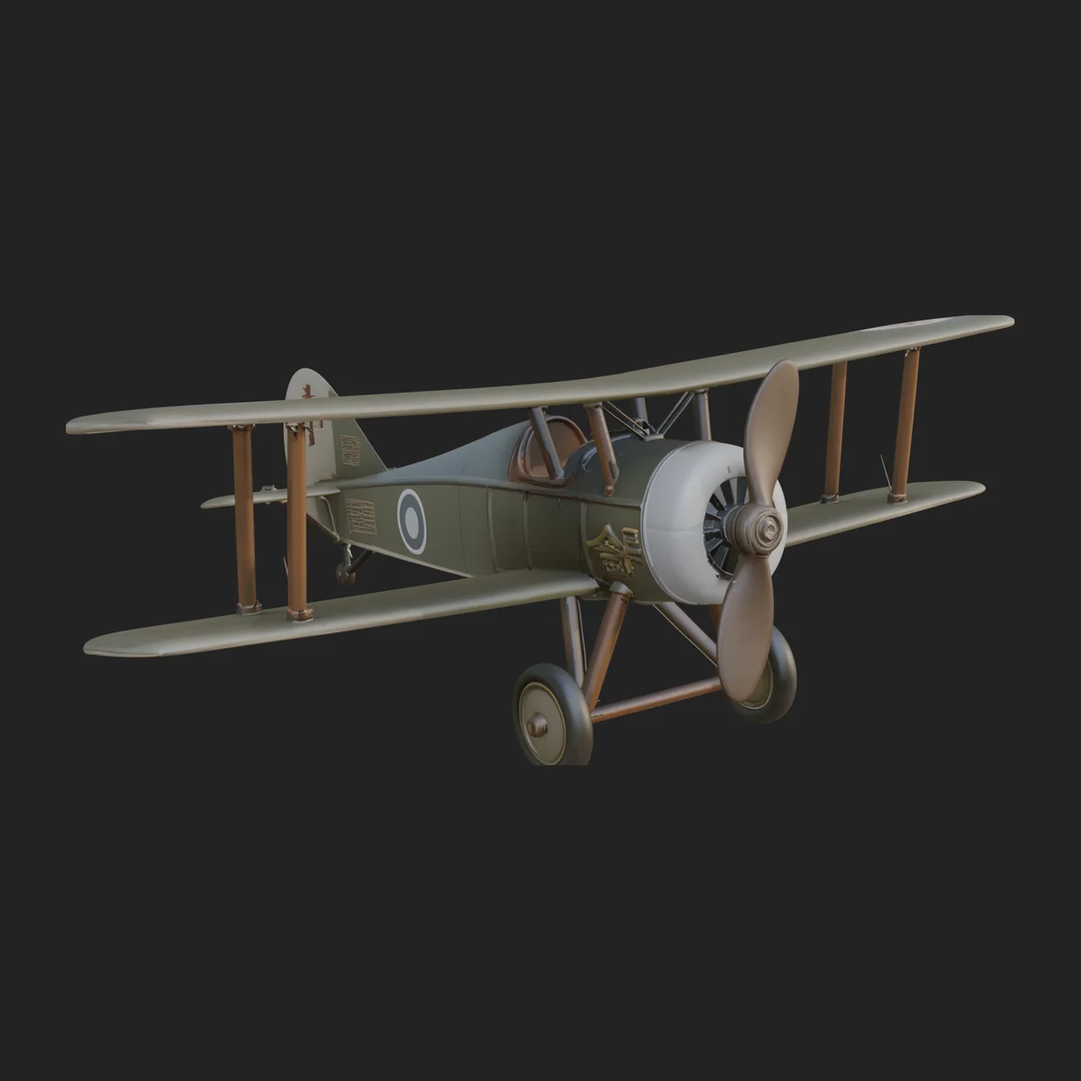 Vintage Biplane Model Design 39