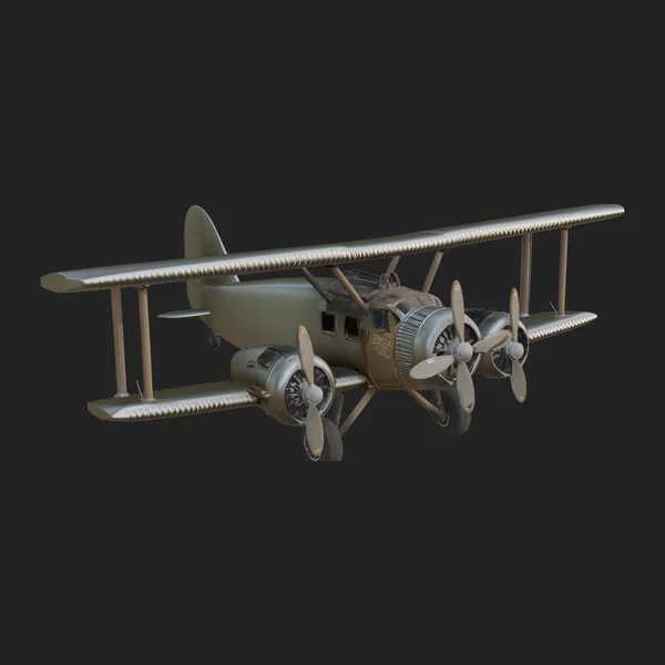Vintage Biplane Model Design 5