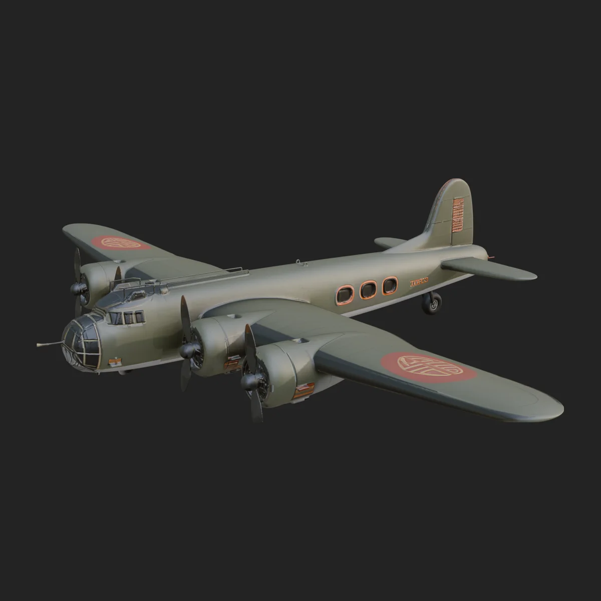 Vintage Bomber Plane Model Design 1