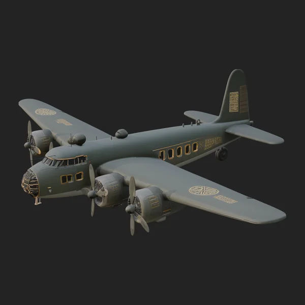 Vintage Bomber Plane Model Design 11