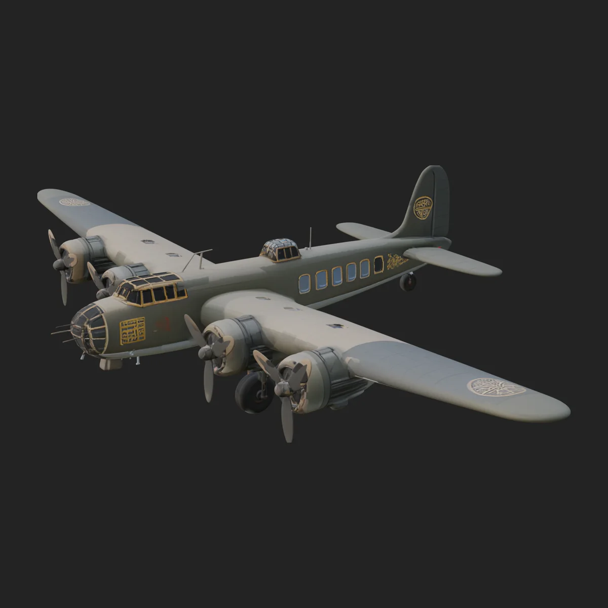 Vintage Bomber Plane Model Design 12
