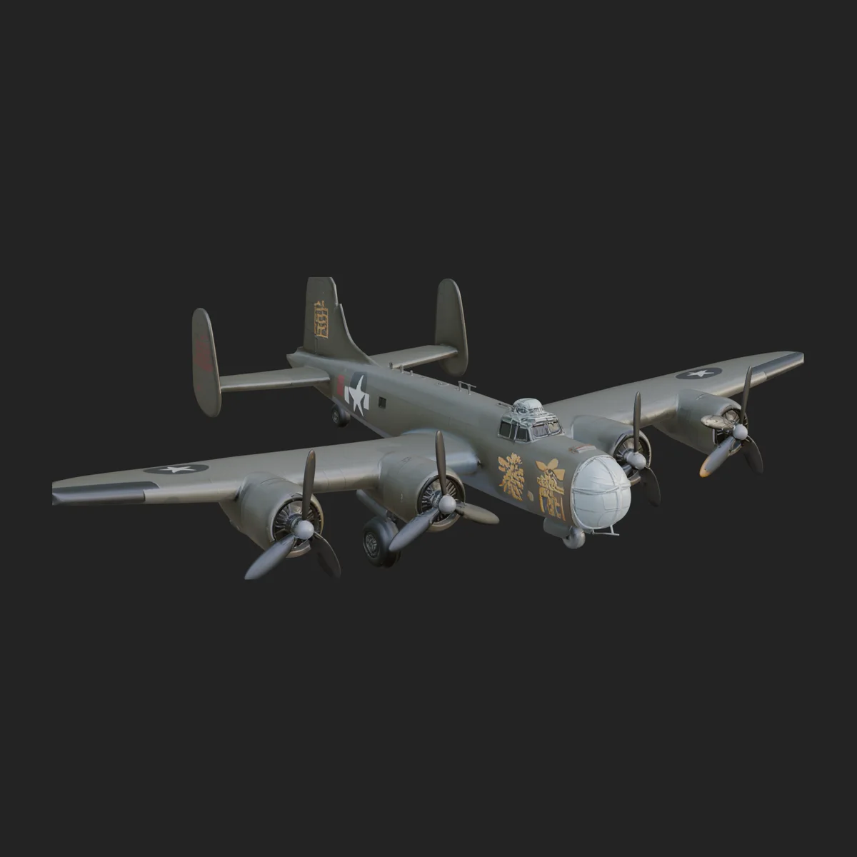 Vintage Bomber Plane Model Design 13