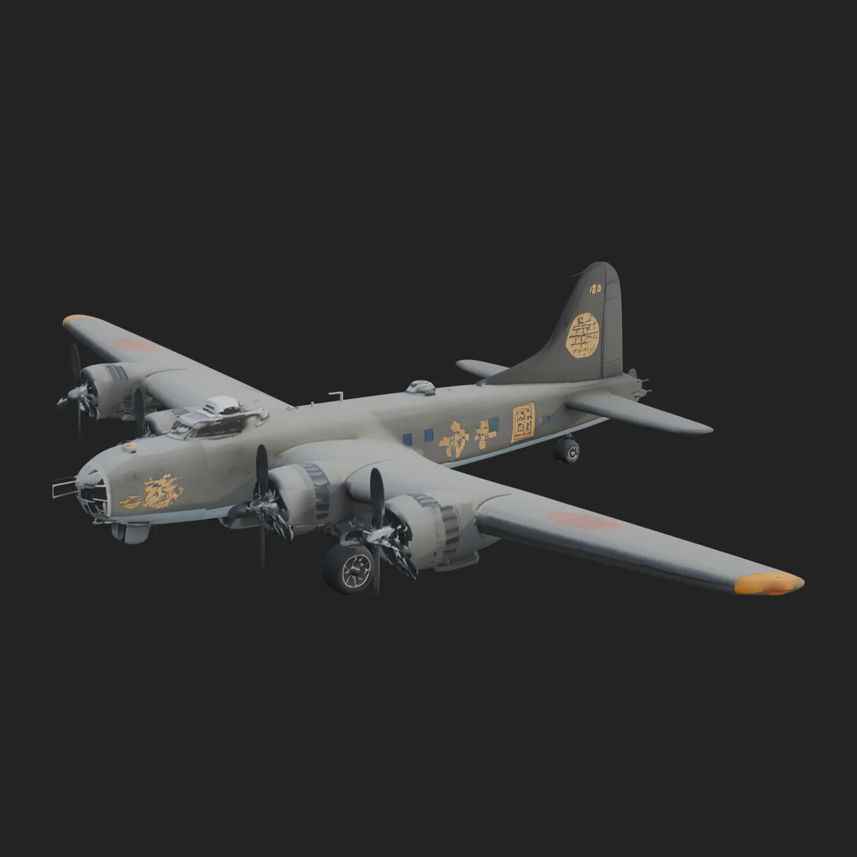 Vintage Bomber Plane Model Design 14