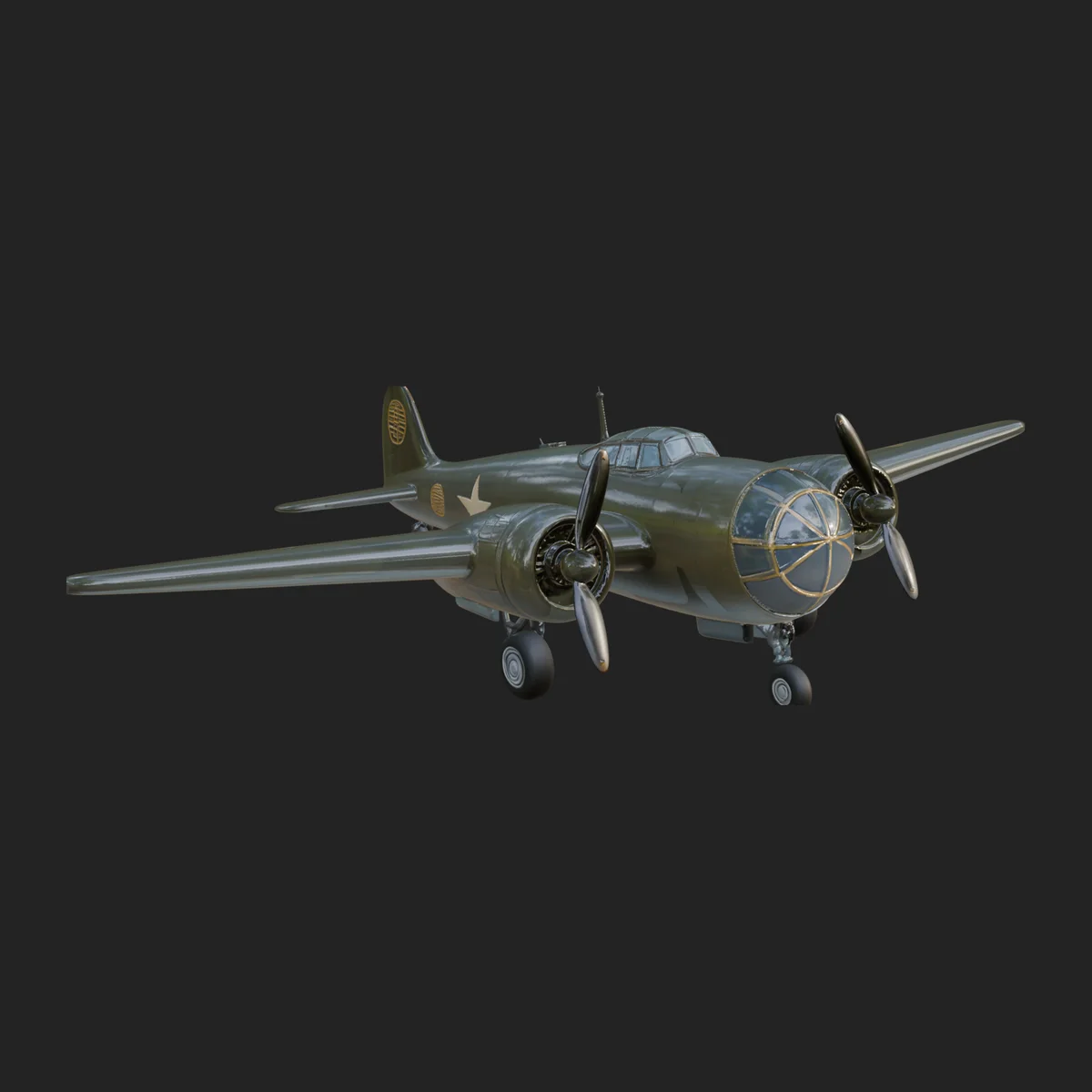 Vintage Bomber Plane Model Design 18