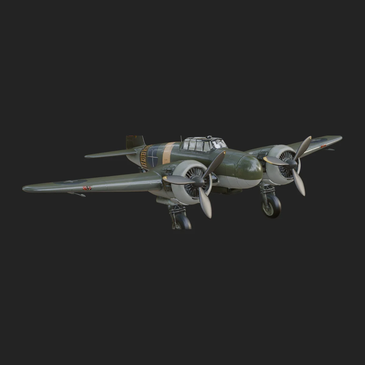 Vintage Bomber Plane Model Design 2