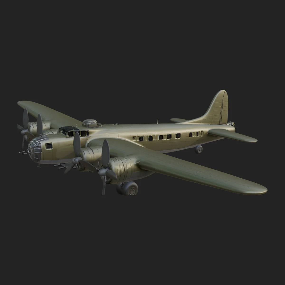 Vintage Bomber Plane Model Design 5