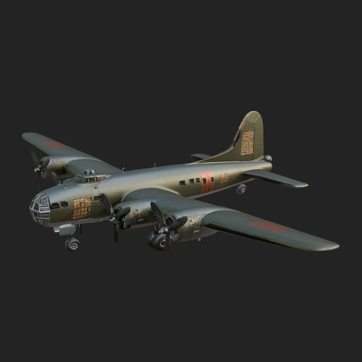 Vintage Bomber Plane Model Design 6