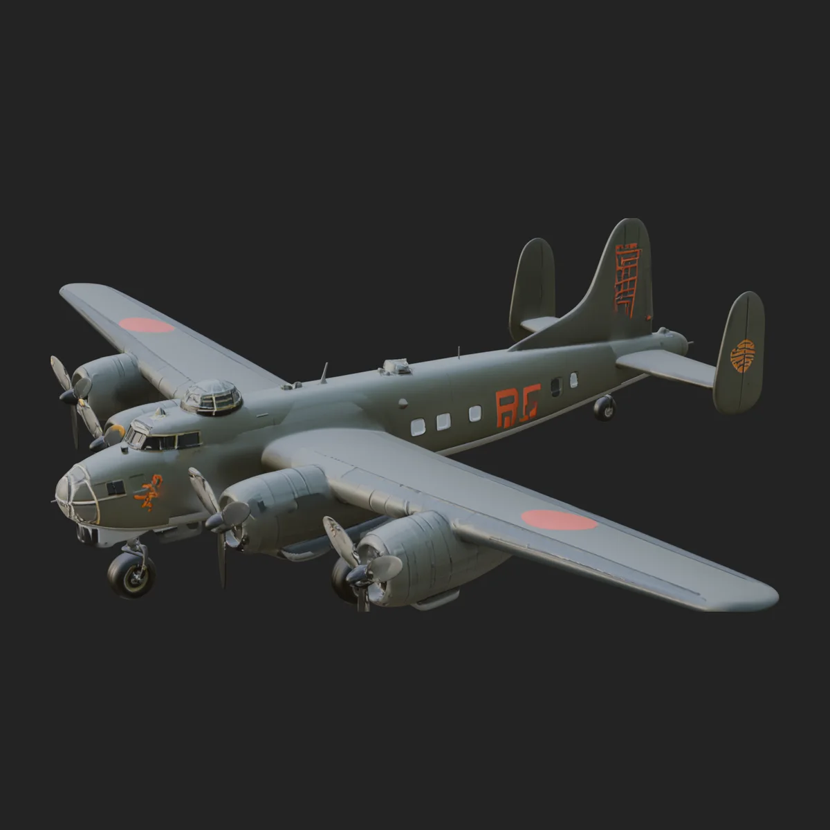 Vintage Bomber Plane Model Design 9