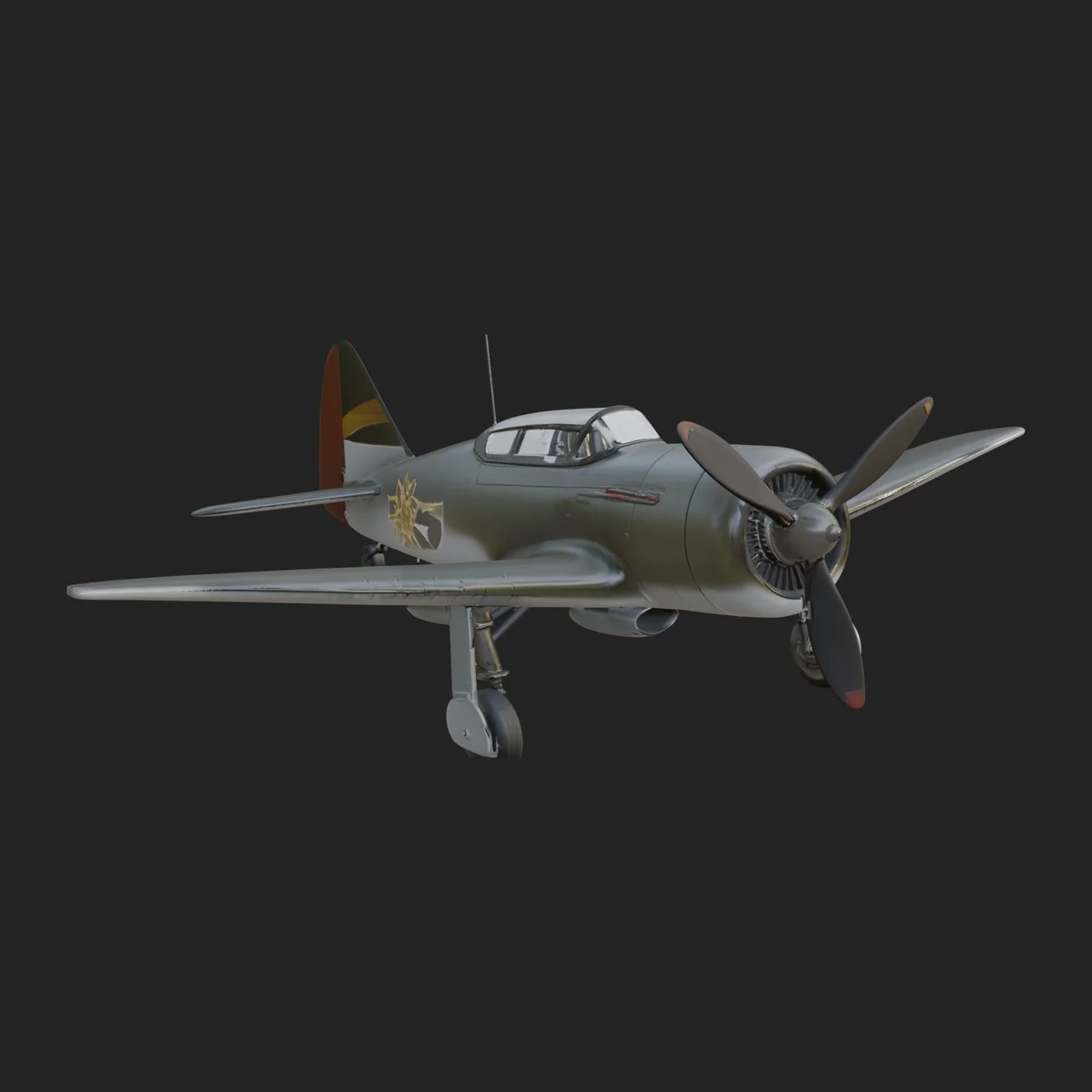 Vintage Fighter Plane Model Design 1