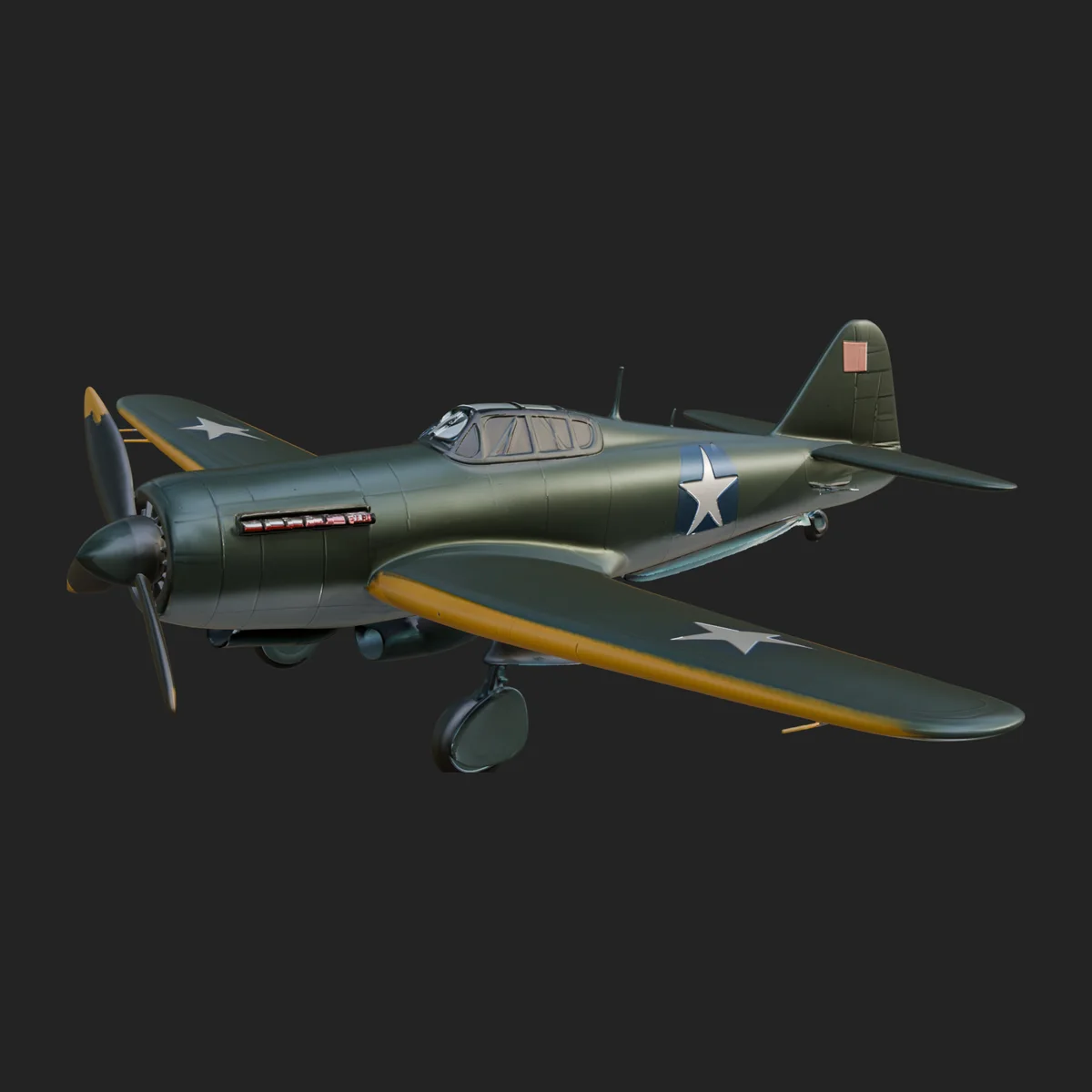 Vintage Fighter Plane Model Design 11