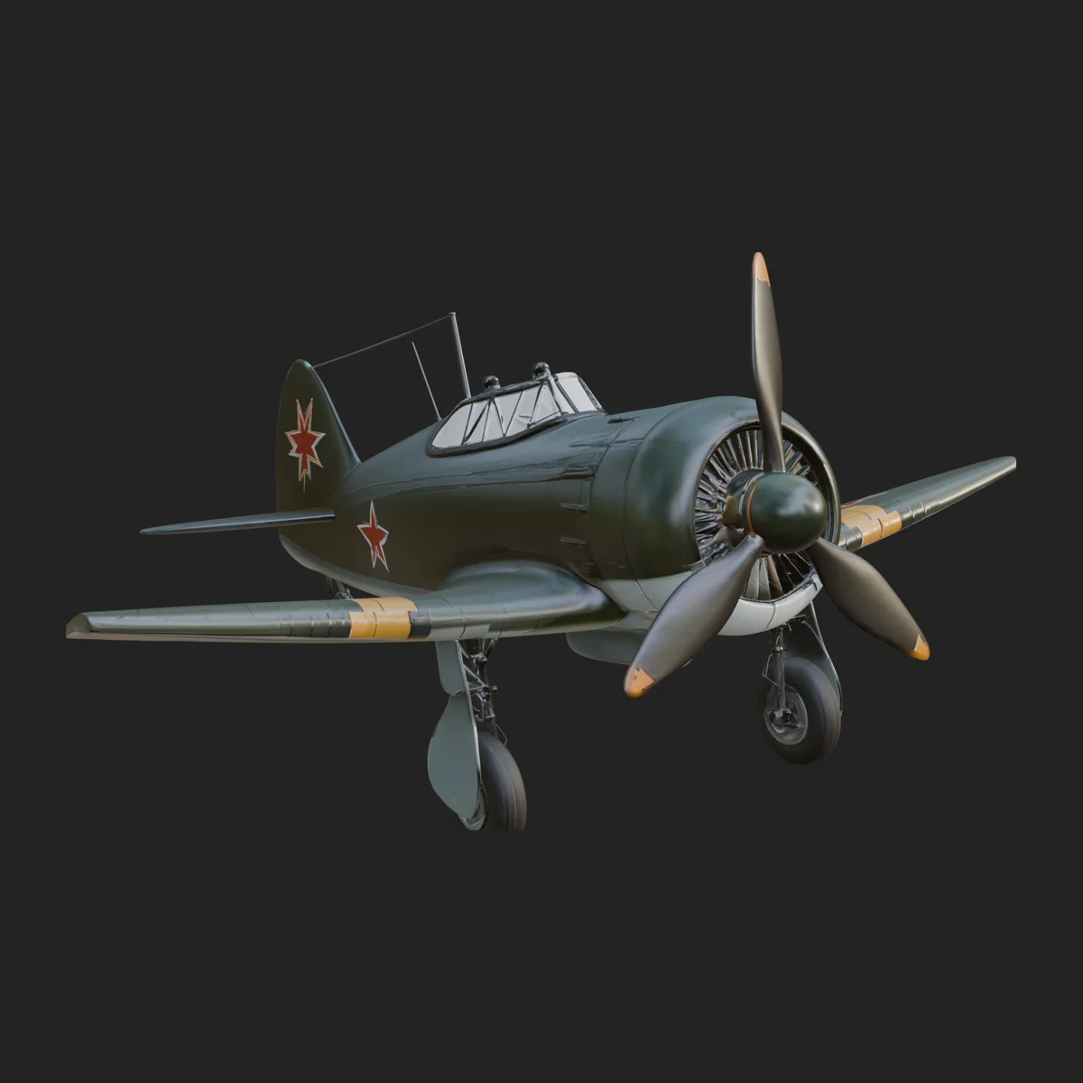 Vintage Fighter Plane Model Design 12