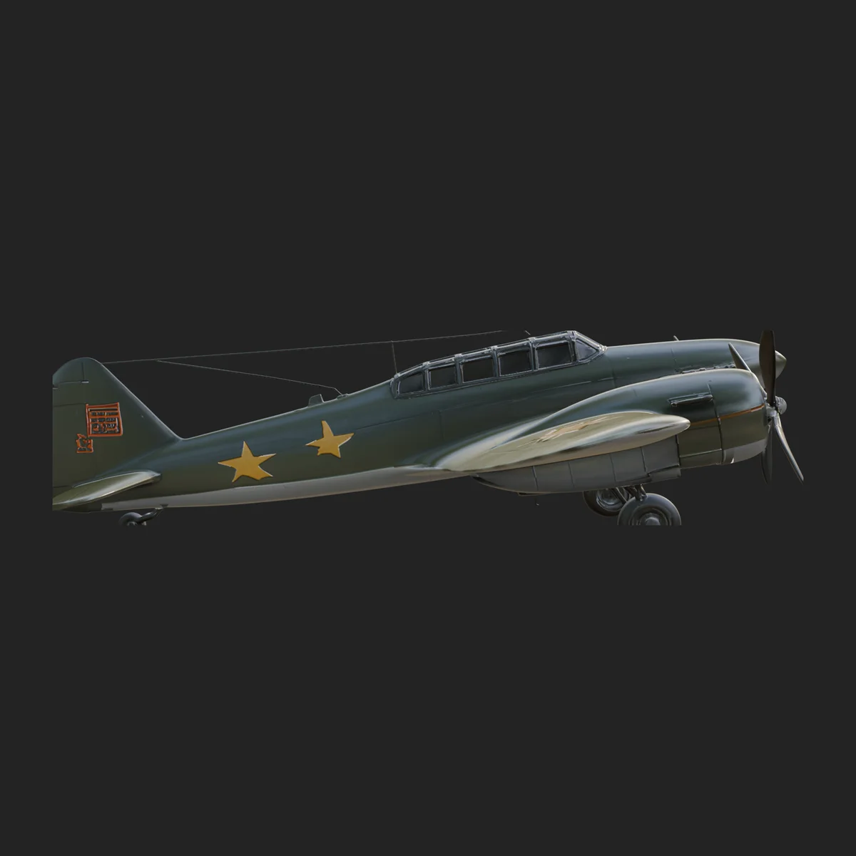 Vintage Fighter Plane Model Design 16
