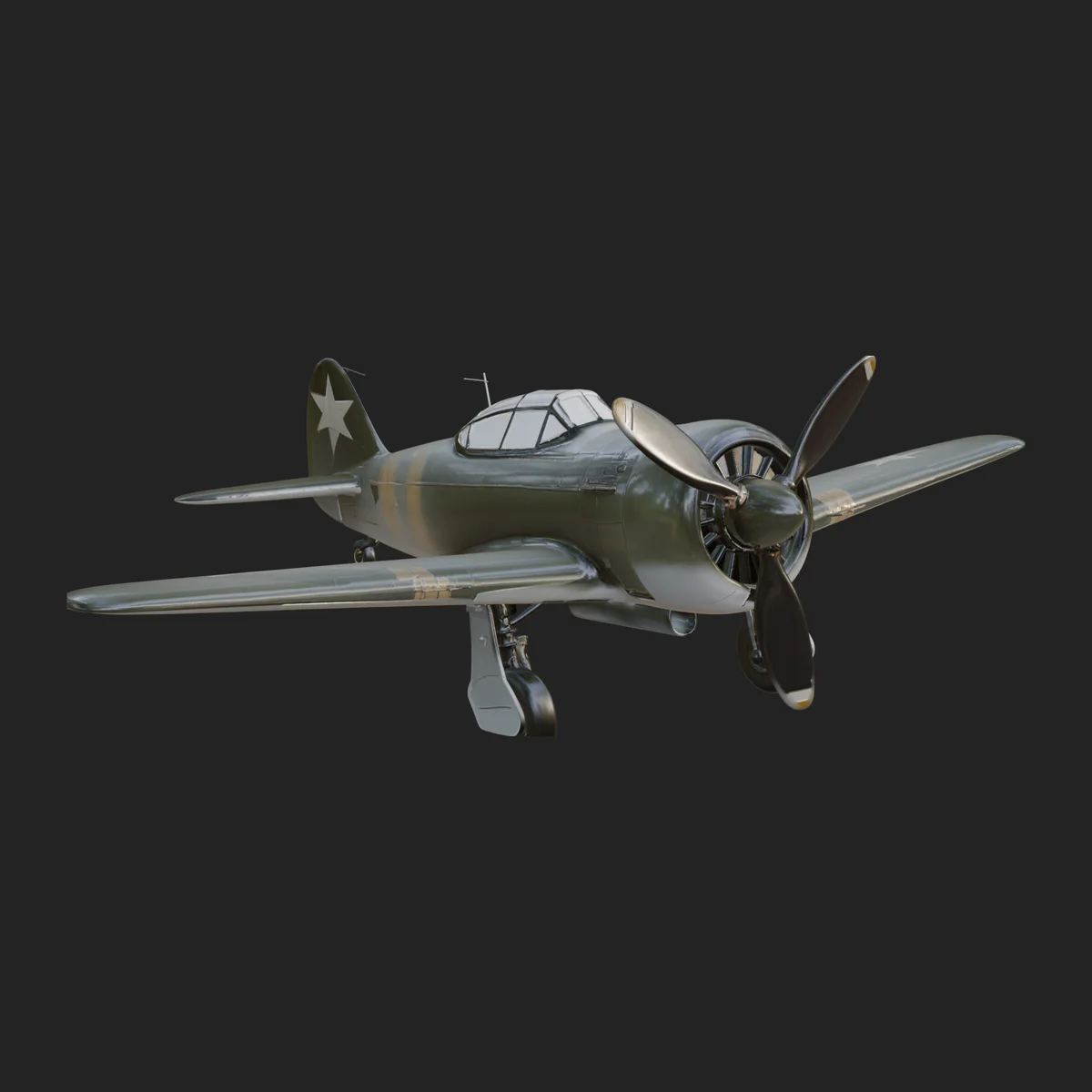 Vintage Fighter Plane Model Design 18