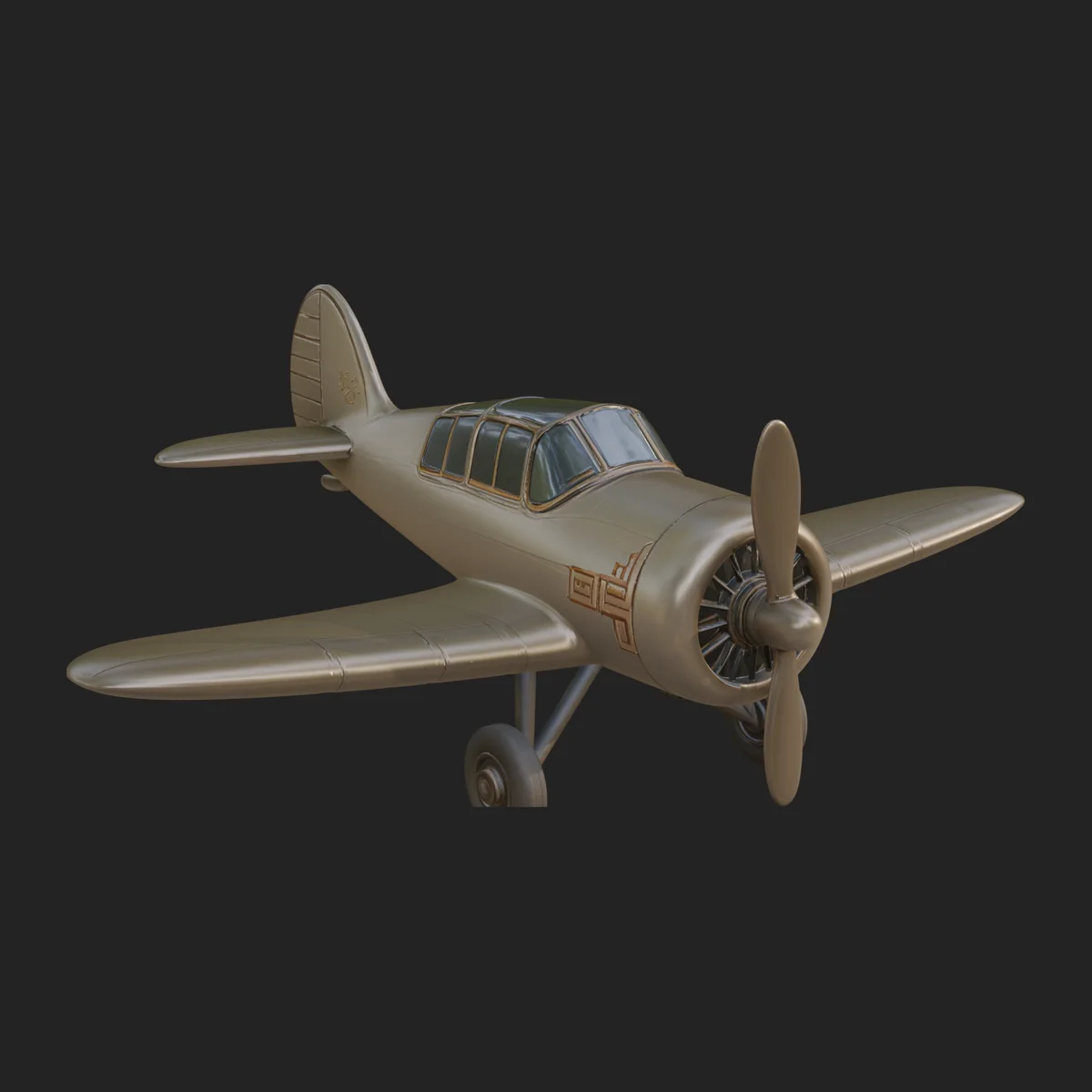 Vintage Fighter Plane Model Design 19