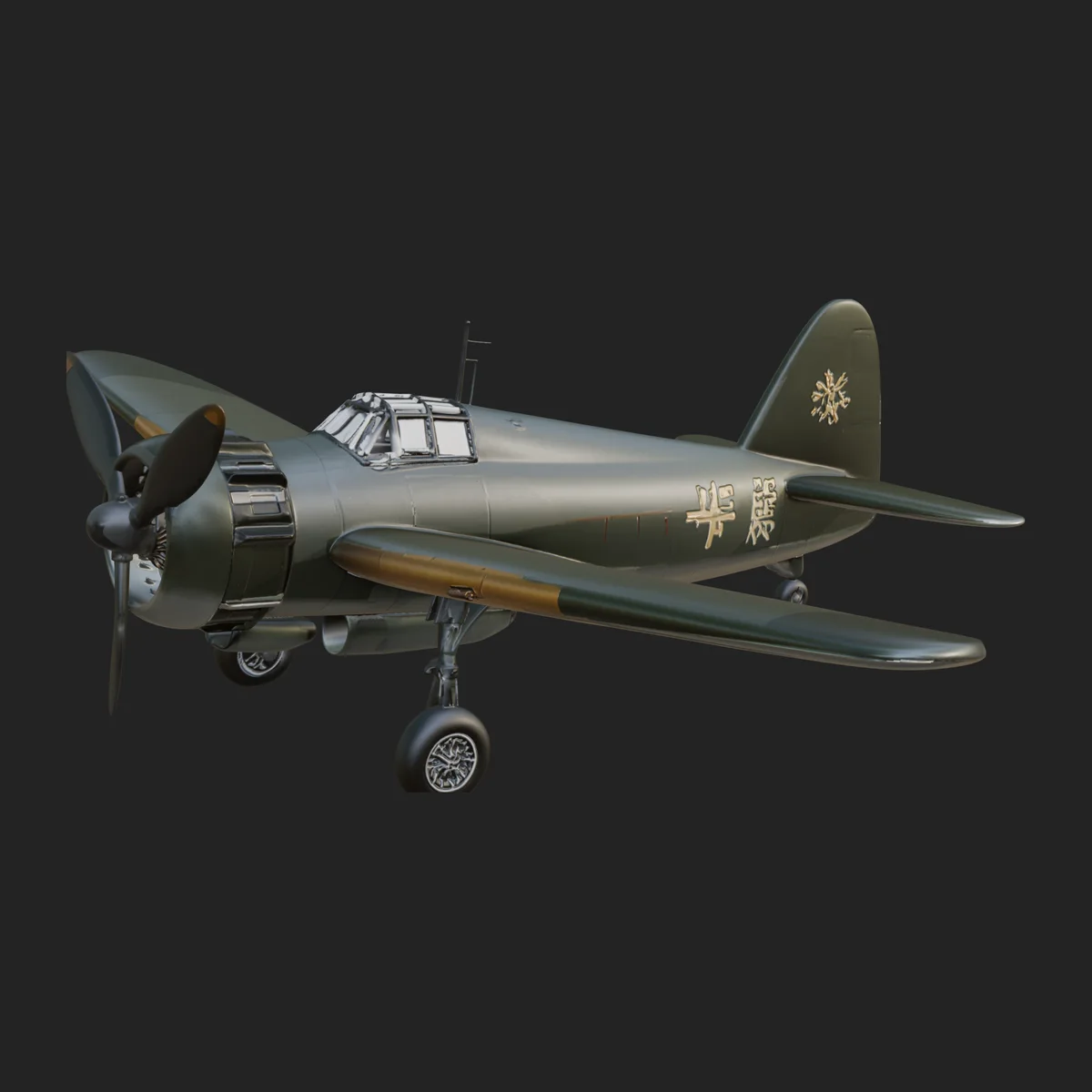 Vintage Fighter Plane Model Design 4
