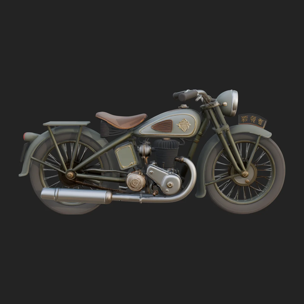 Vintage Motorcycle Model Design 11