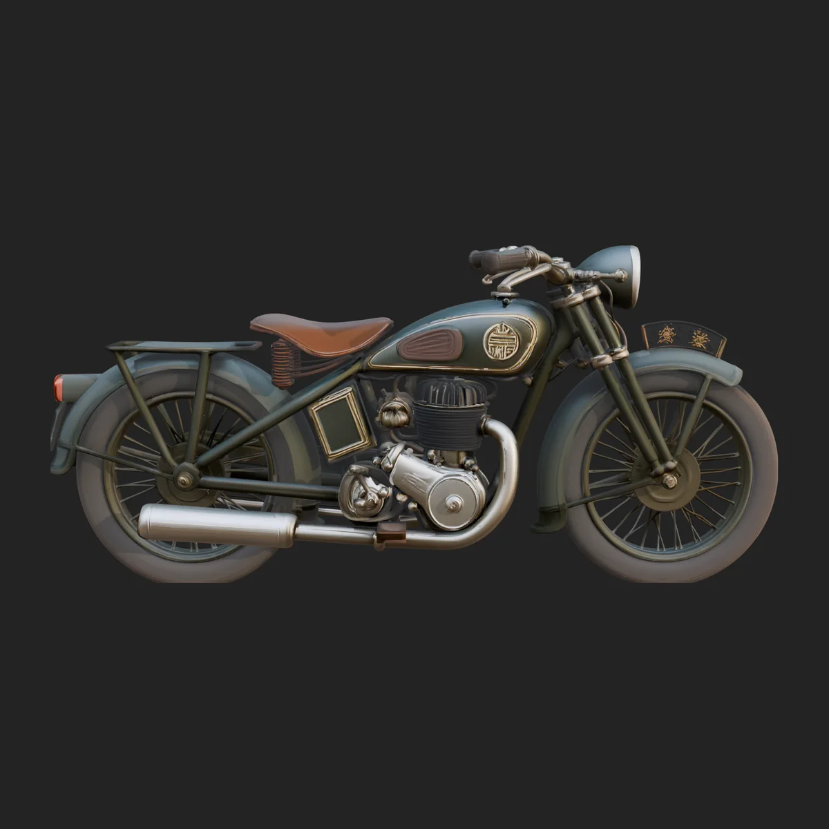 Vintage Motorcycle Model Design 2