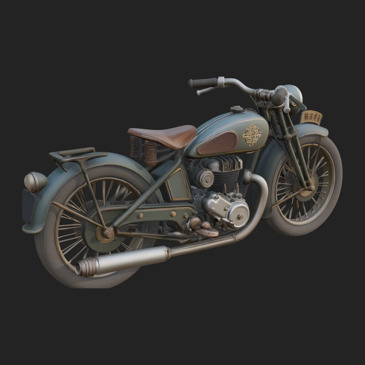 Vintage Motorcycle Model Design 7