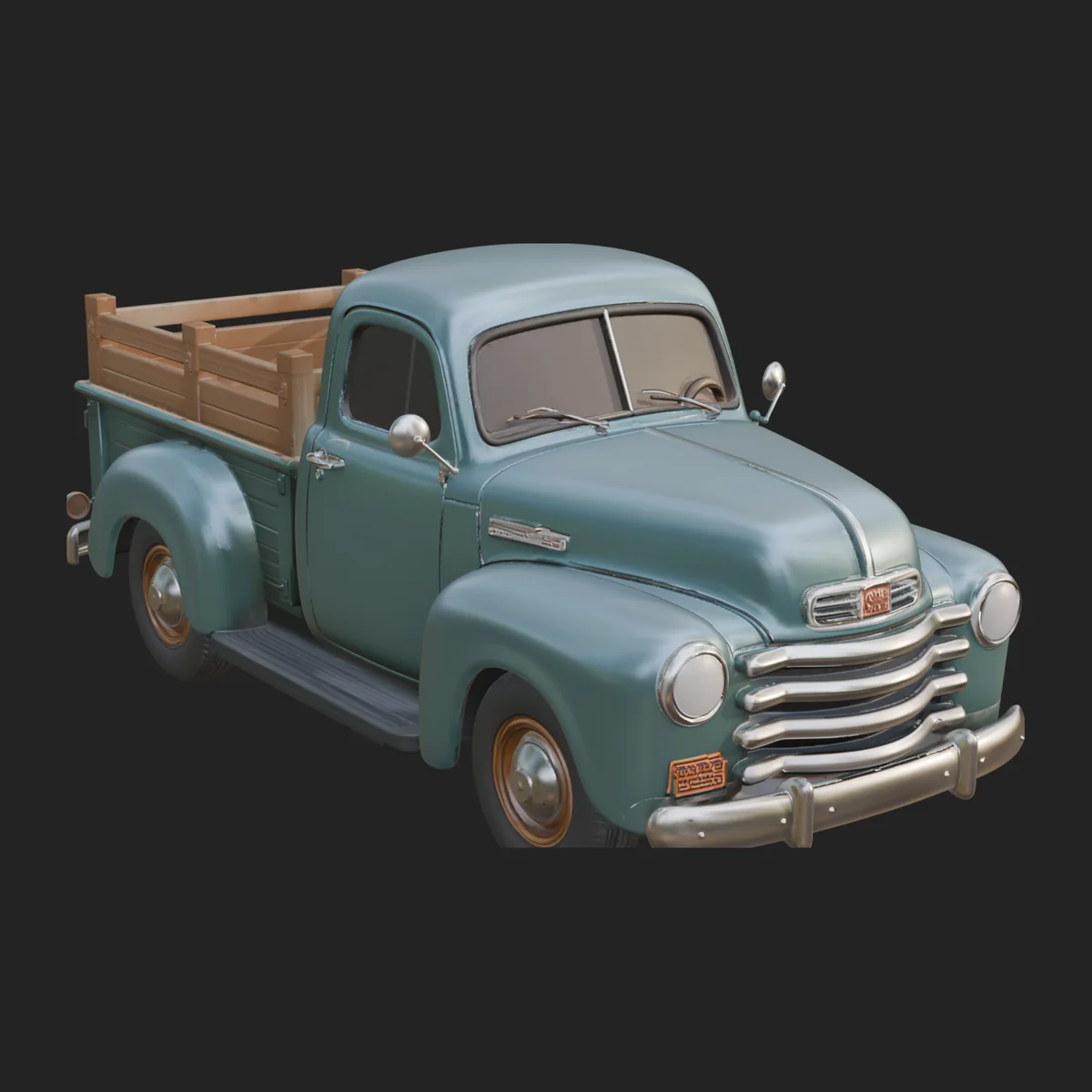 Vintage Pickup Truck Model Design 2