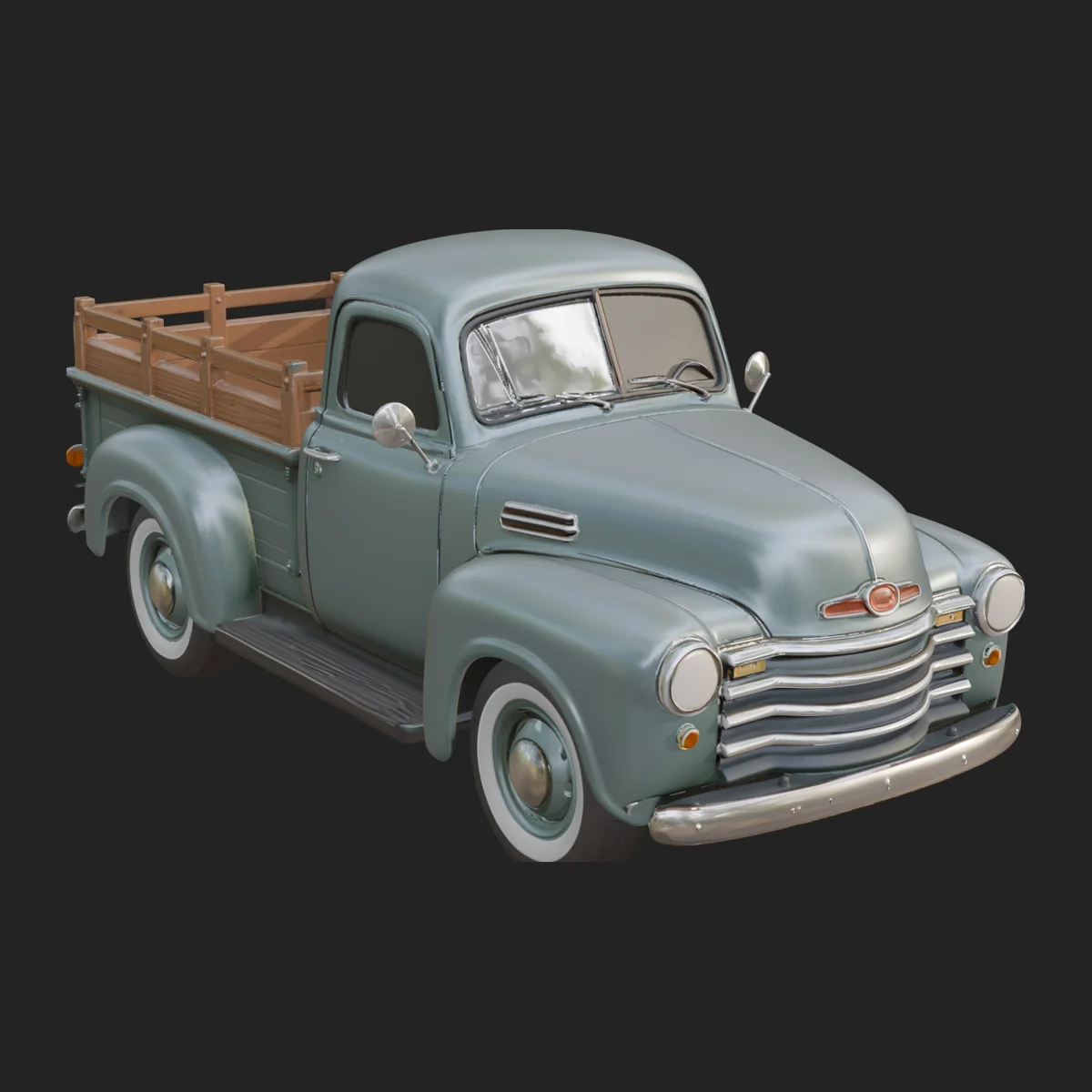 Vintage Pickup Truck Model Design 3