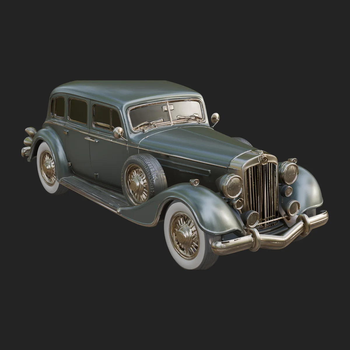 Vintage Sedan Car Model Design 7