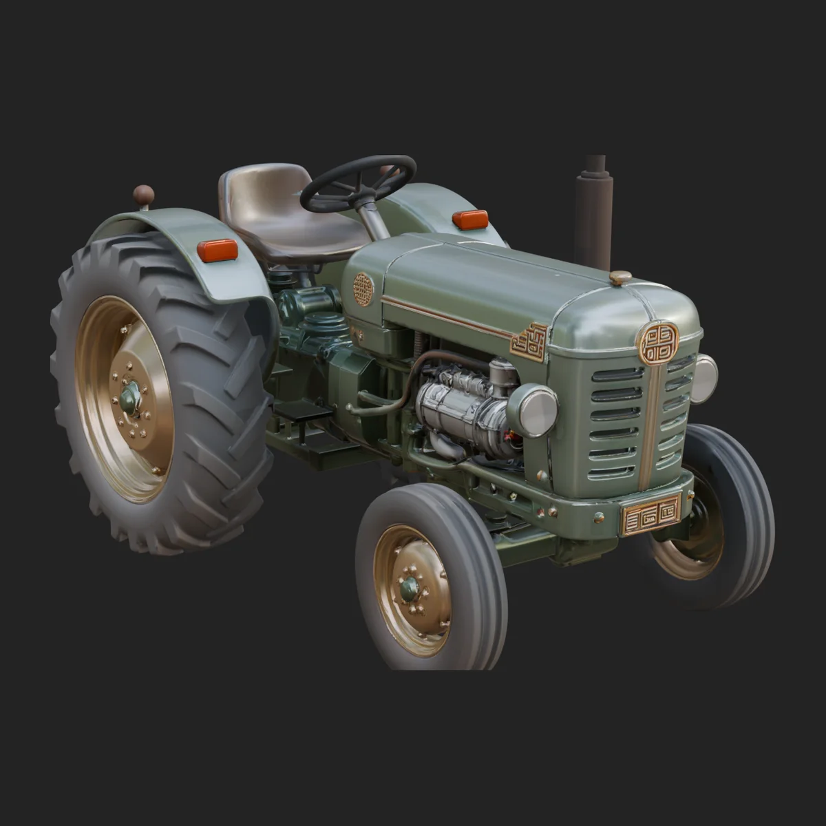 Vintage Tractor Model Design 1