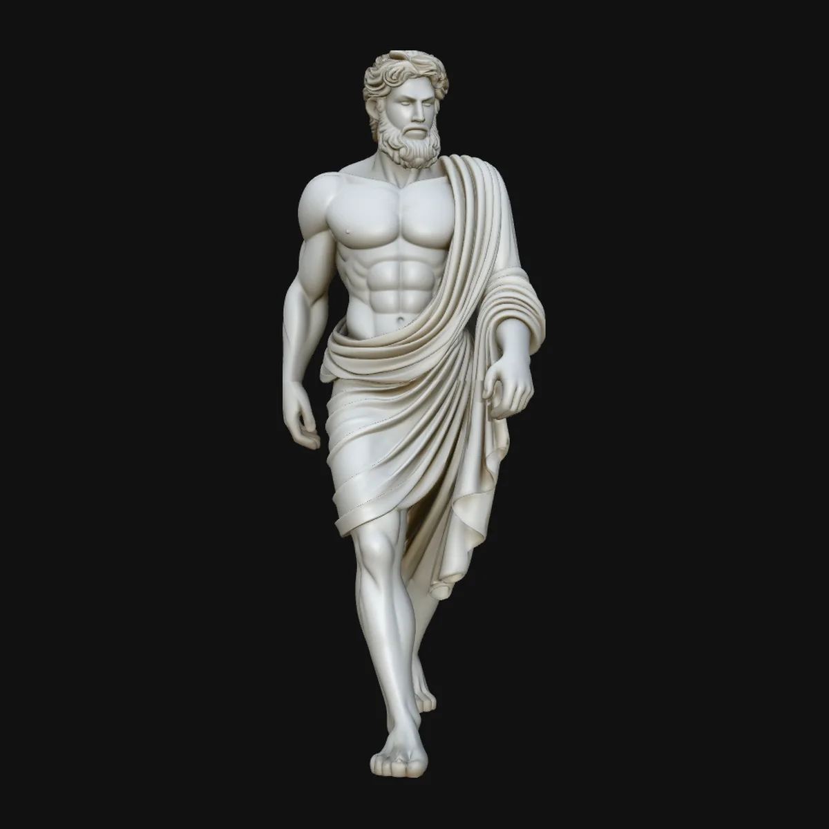 Walking Greek Philosopher Statue Design 1