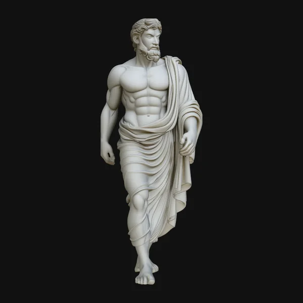 Walking Greek Philosopher Statue Design 2