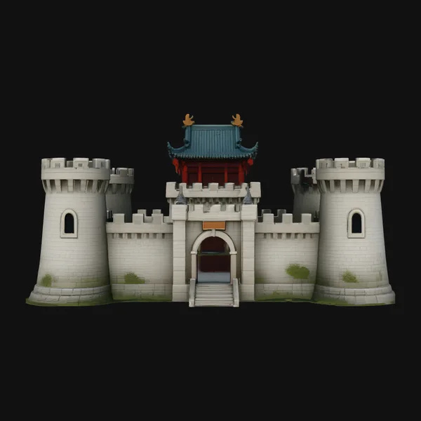Walled Castle Keep Model Design 1