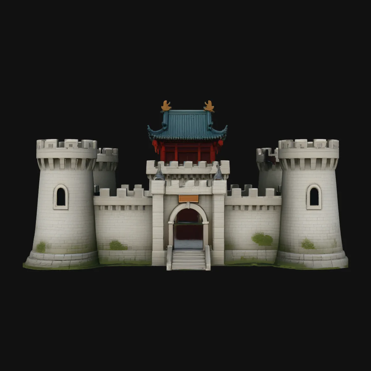 Walled Castle Keep Model Design 1
