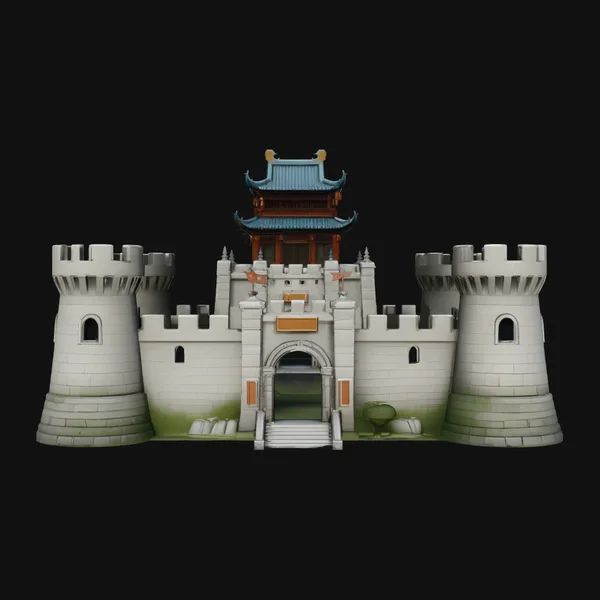 Walled Castle Keep Model Design 2