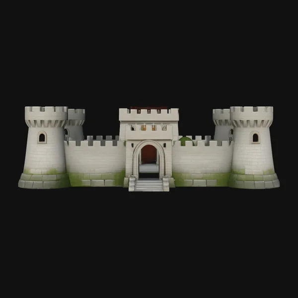 Walled Castle Keep Model Design 3
