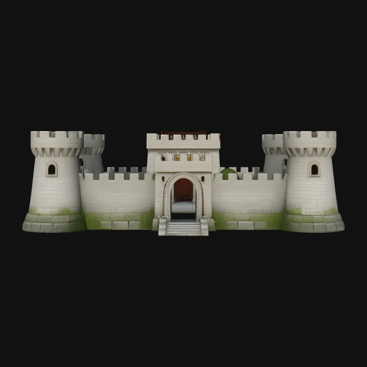 Walled Castle Keep Model Design 3