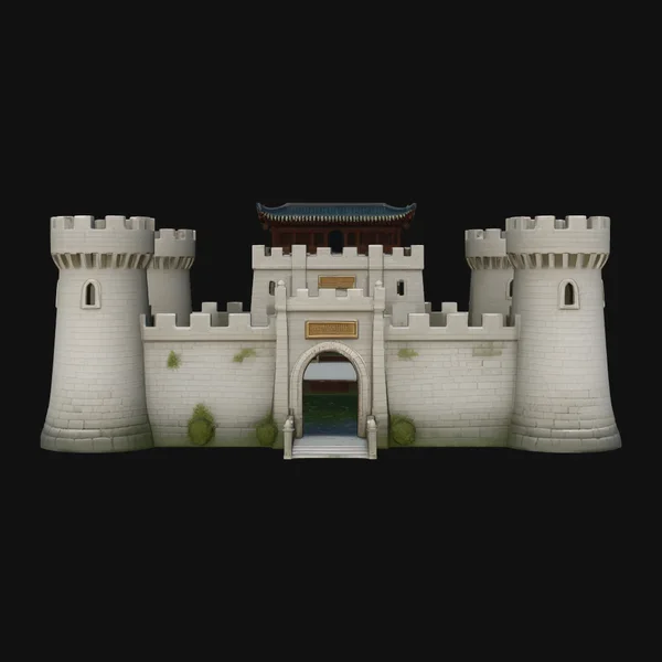 Walled Castle Keep Model Design 4