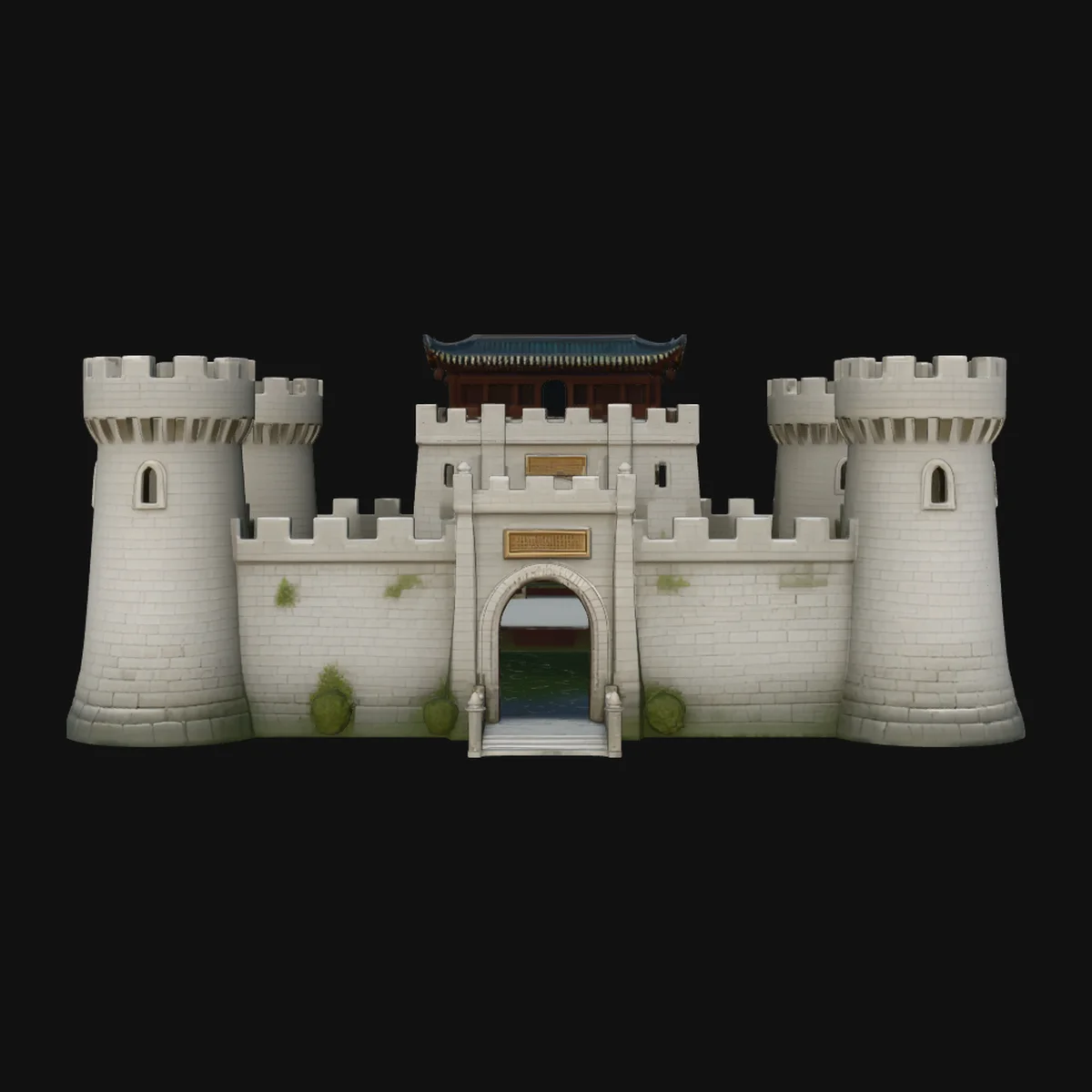Walled Castle Keep Model Design 4