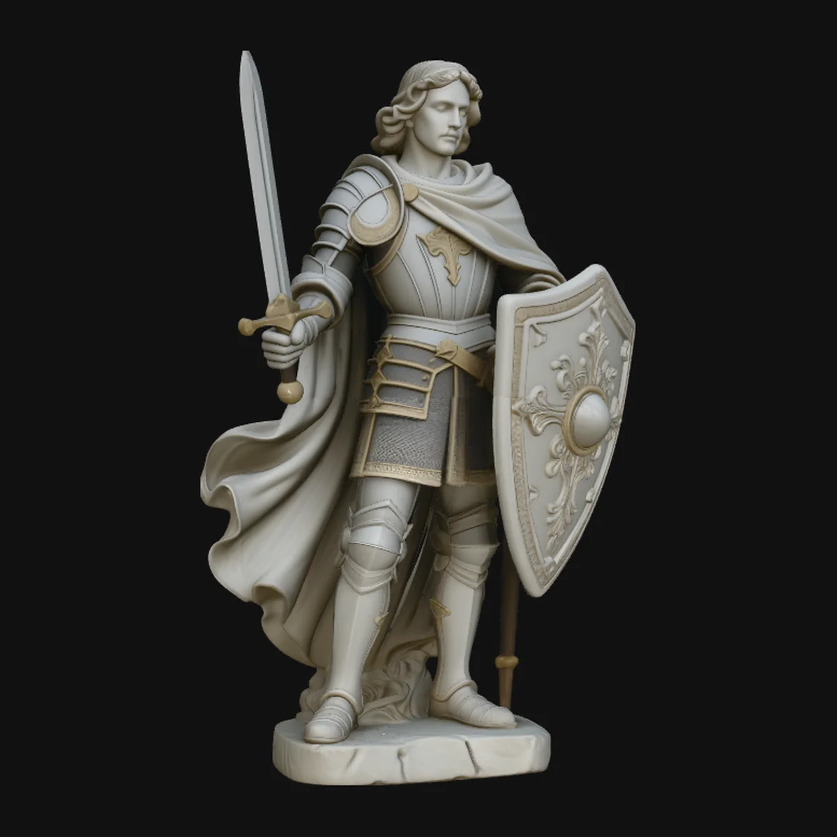 Warrior Saint Knight Statue Design 1