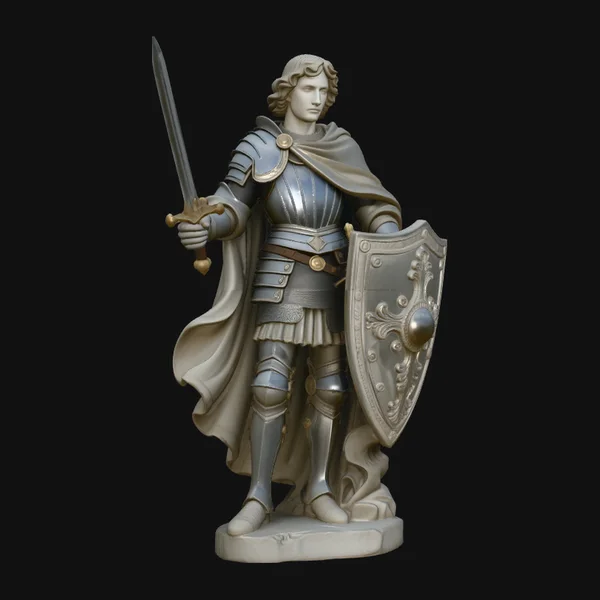 Warrior Saint Knight Statue Design 2