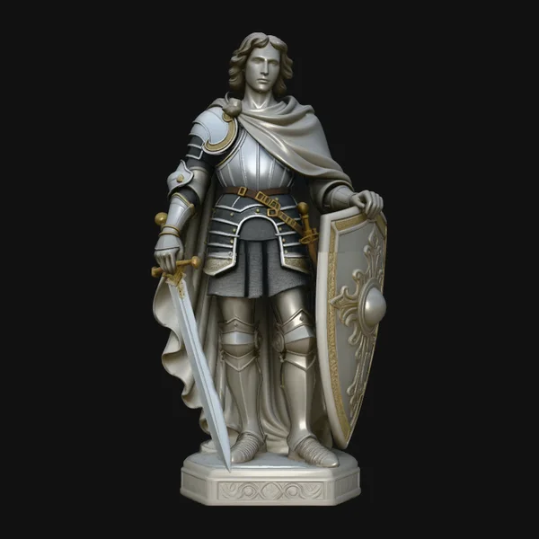 Warrior Saint Knight Statue Design 3