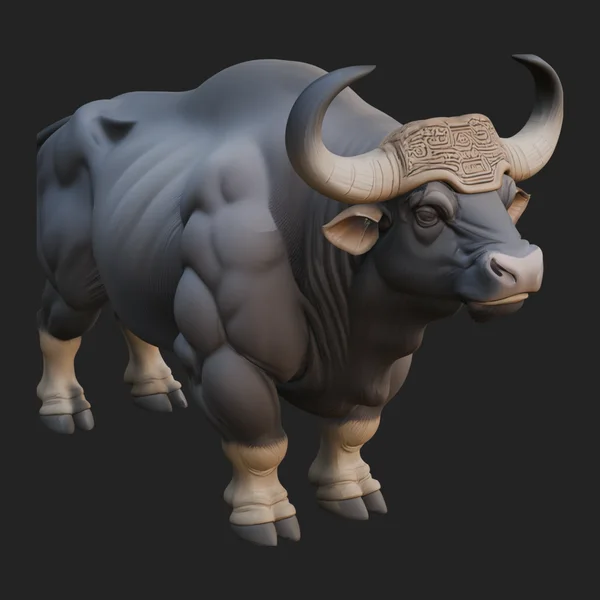 Water Buffalo Statue Design 1