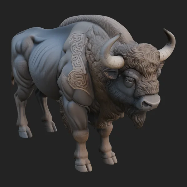 Water Buffalo Statue Design 5