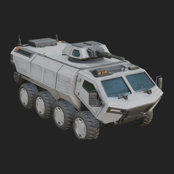 Wheeled Armored Carrier Model Design 1