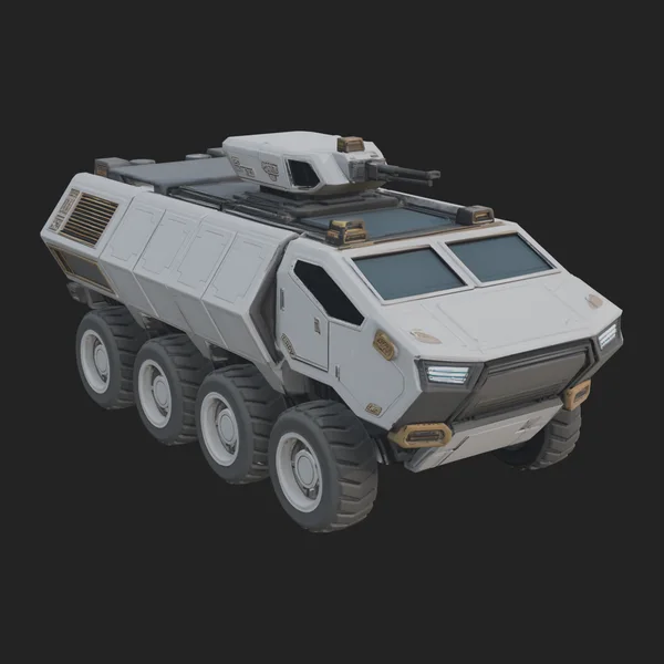 Wheeled Armored Carrier Model Design 10