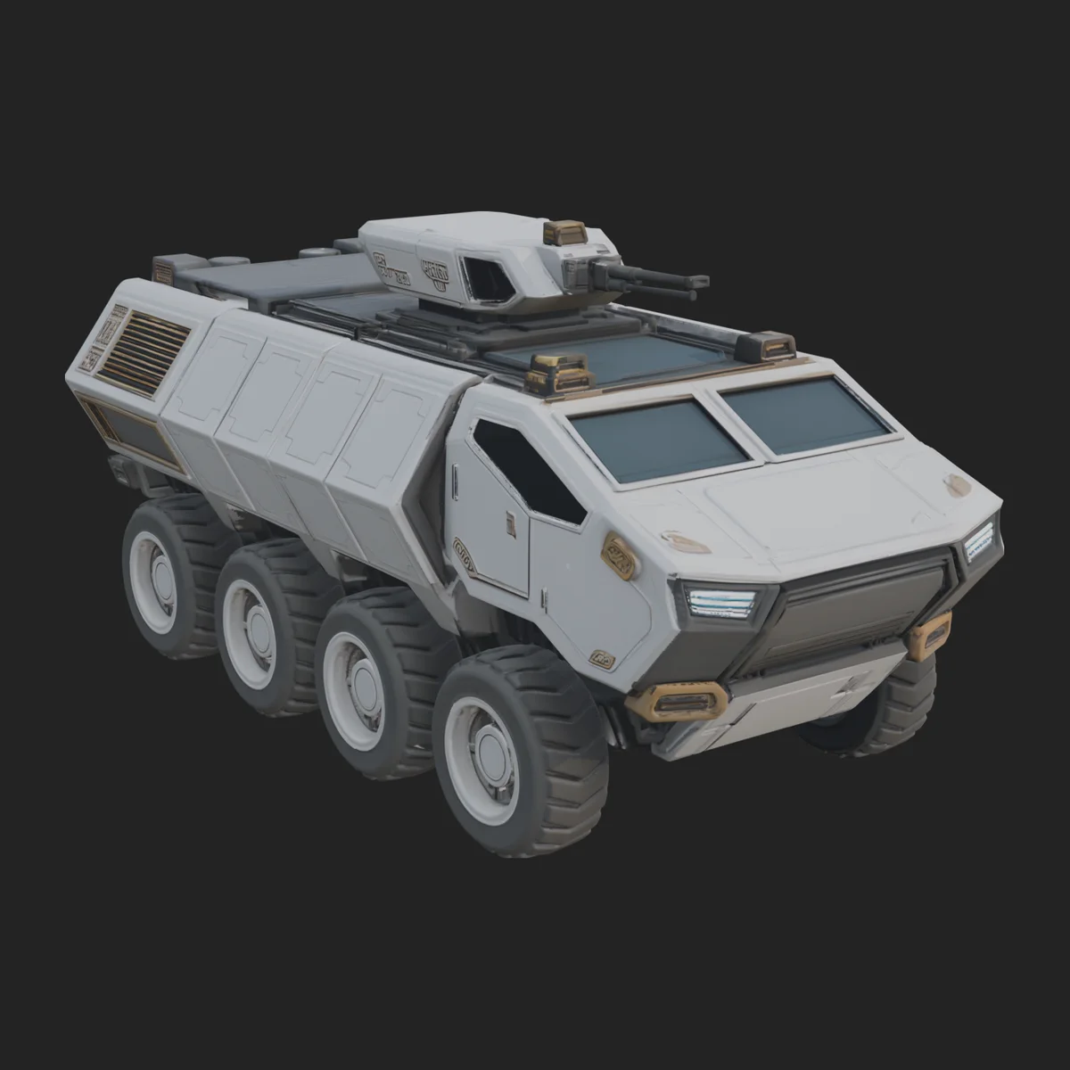 Wheeled Armored Carrier Model Design 10