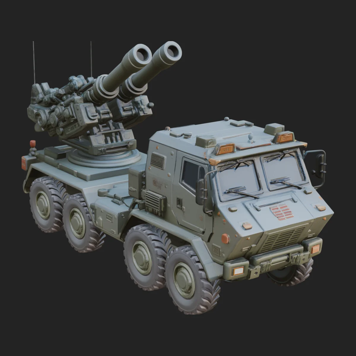 Wheeled Armored Carrier Model Design 12